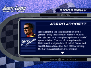 Jarrett & Labonte Stock Car Racing screenshot 3 for Playstation